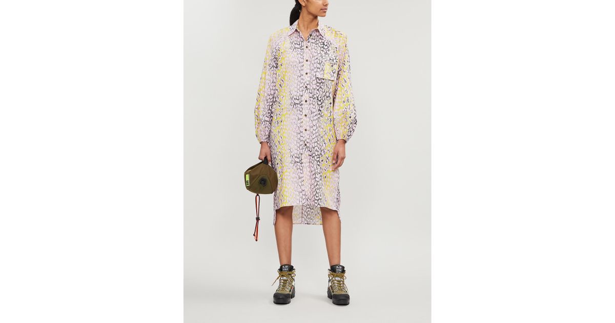 Ganni Leopard-print Cotton-poplin Midi 