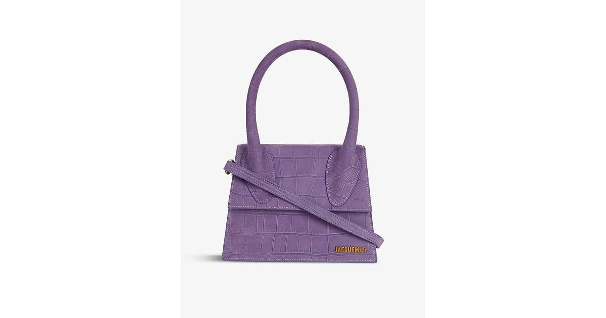 le chiquito moyen croc embossed bag