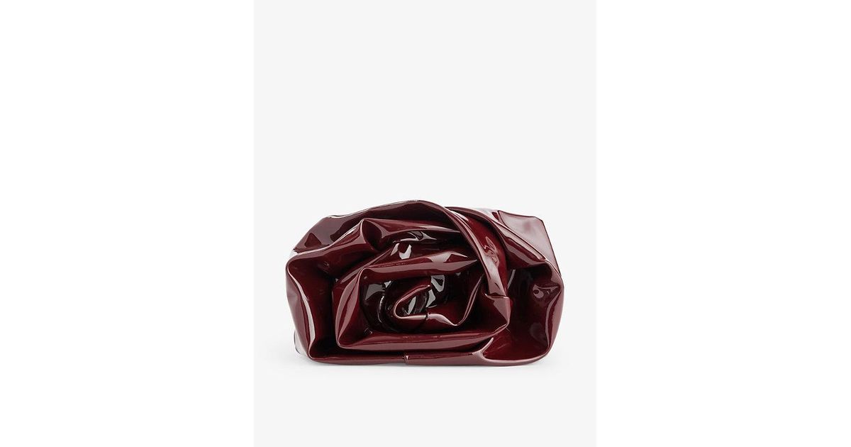 Burberry Rose Patent-leather Clutch Bag in Red | Lyst