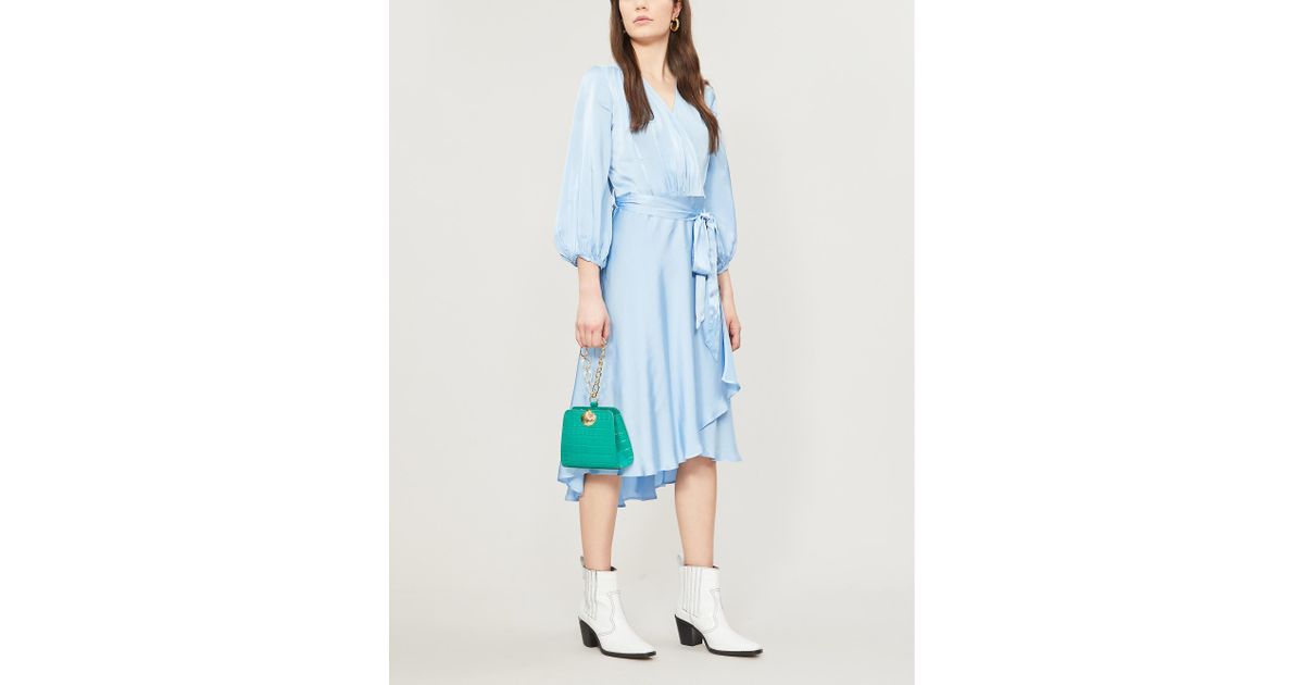pale blue wrap dress