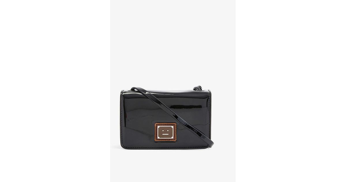 Acne Studios aggri Facepatch Fauxleather Crossbody Bag in Black Lyst