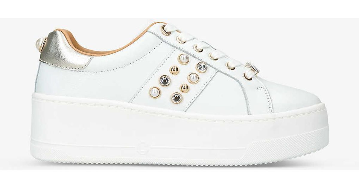 Carvela Kurt Geiger Precious Crystal And Faux Pearlembellished Lowtop