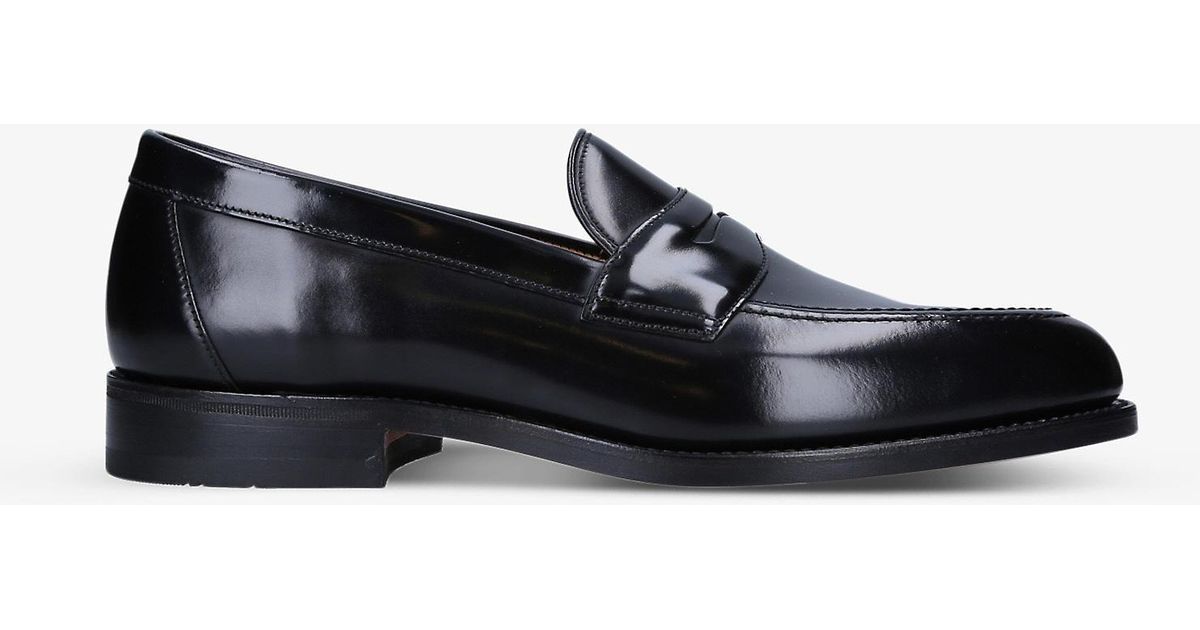 Loake Imperial Strap Leather Loafers in Black for Men | Lyst Canada
