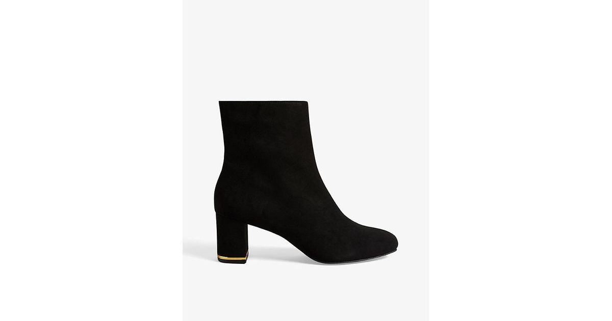 Ted Baker Neomie Suede Ankle Boots in Black | Lyst