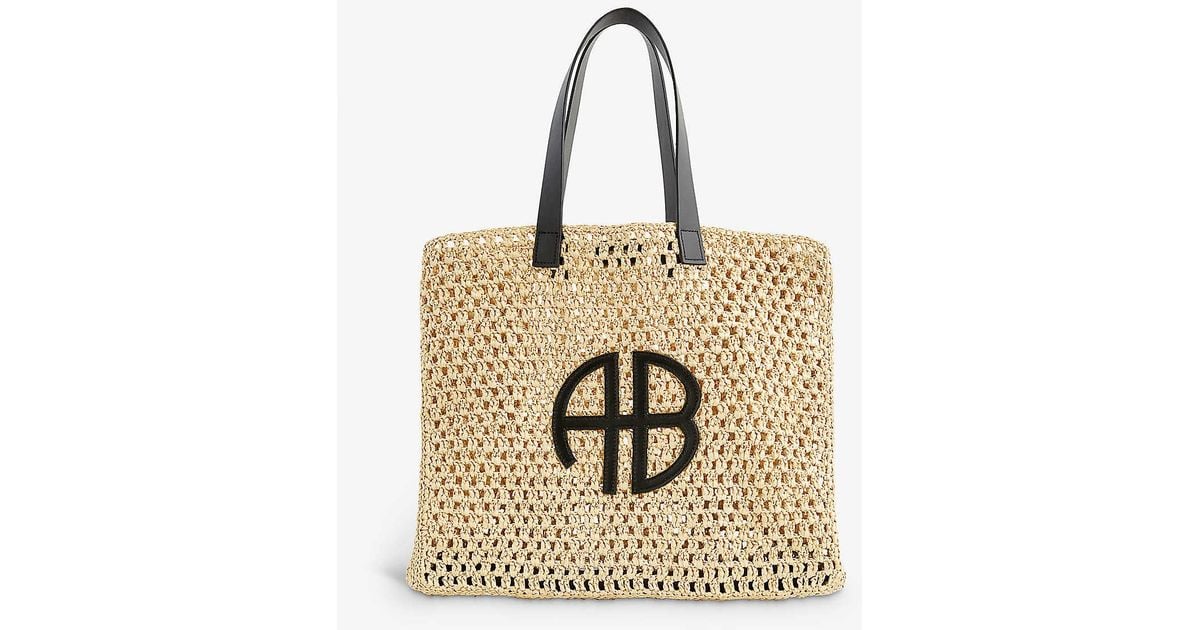 Anine Bing Rio Large Seagrass Tote Bag in Natural | Lyst UK