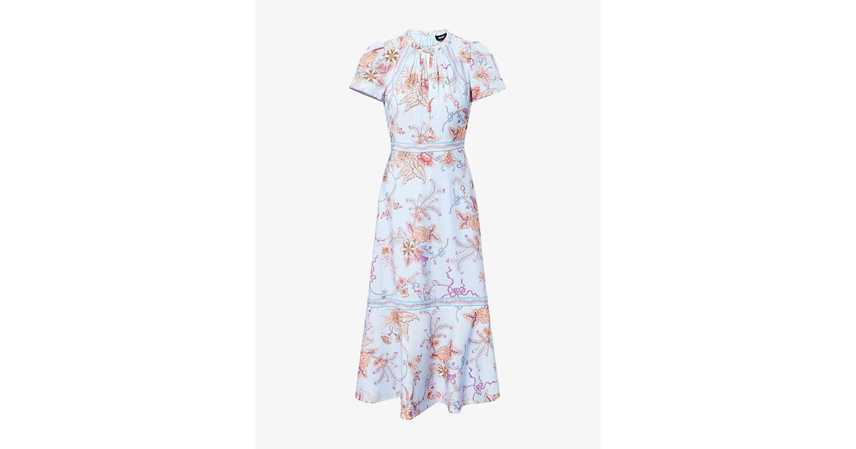 where to buy cute midi dresses Take A Drive Lavender Purple Floral Midi Dress – Shop the Mint