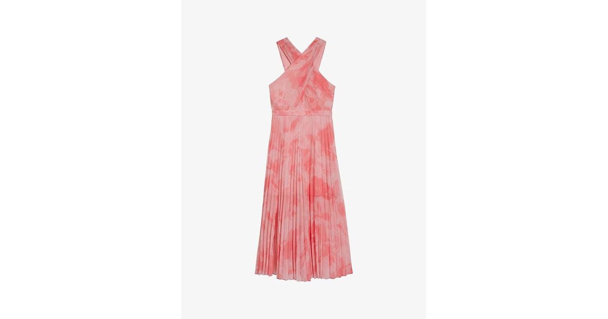 Ted baker pink pleated dress 2025