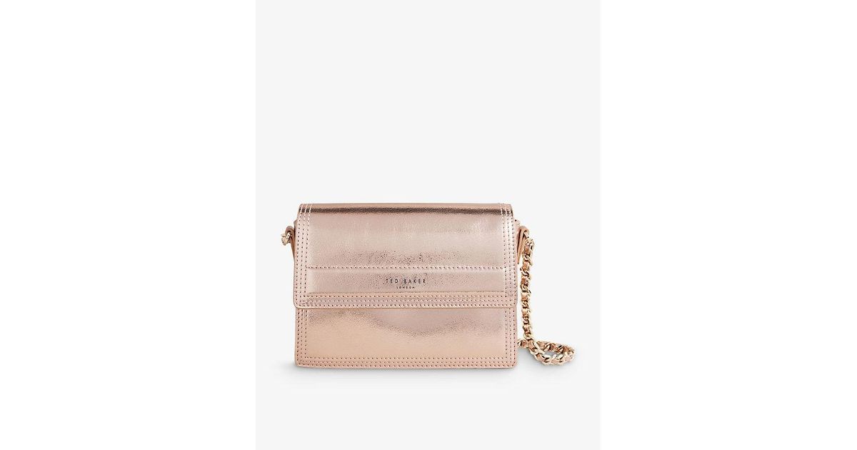 Ted Baker Libbe Leather Crossbody Bag in Pink | Lyst
