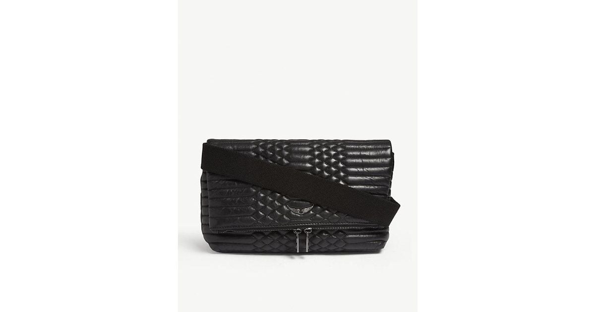 Zadig & Voltaire Rocky Quilted Leather Crossbody Bag in Black Lyst