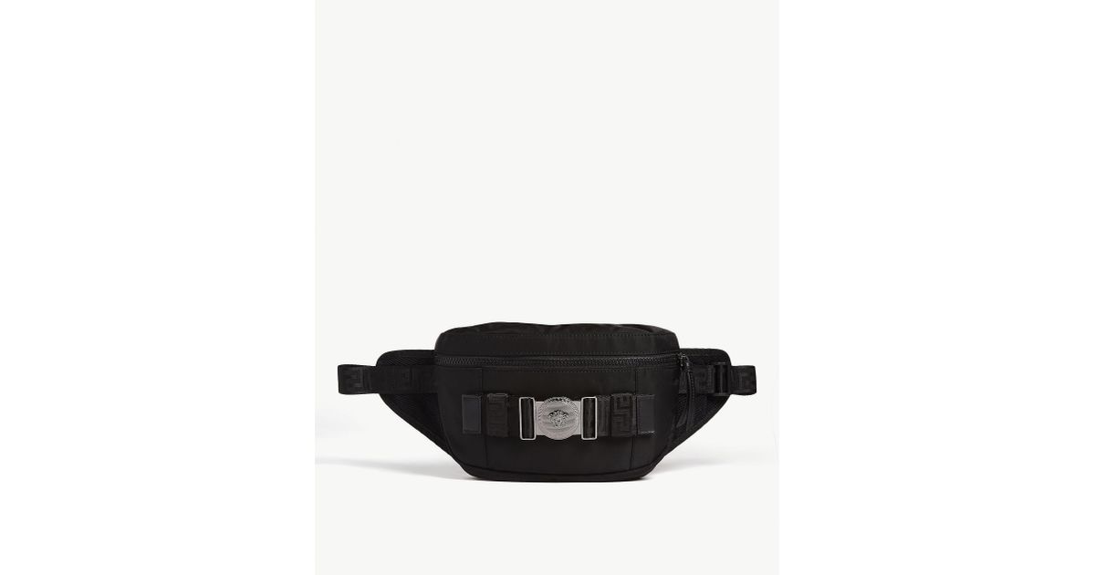 black nylon bum bag