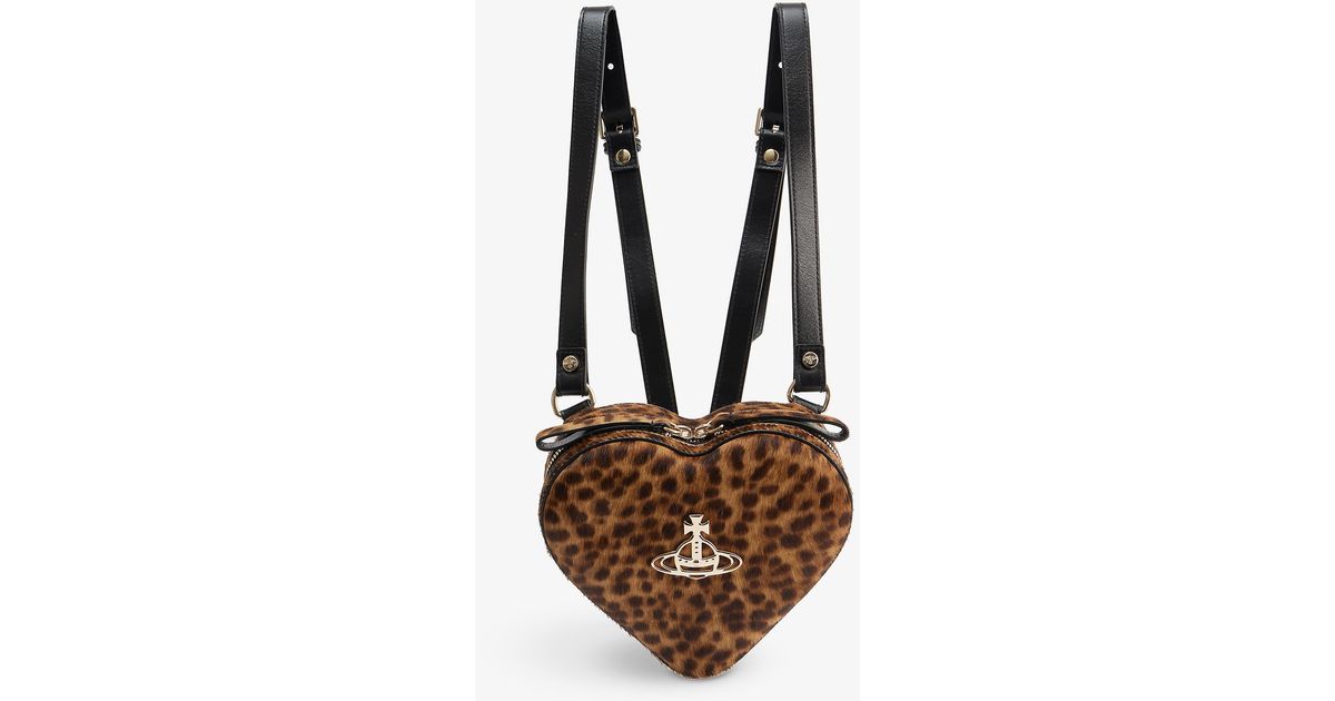 Vivienne Westwood Ella Heart-shaped Leather Backpack in White