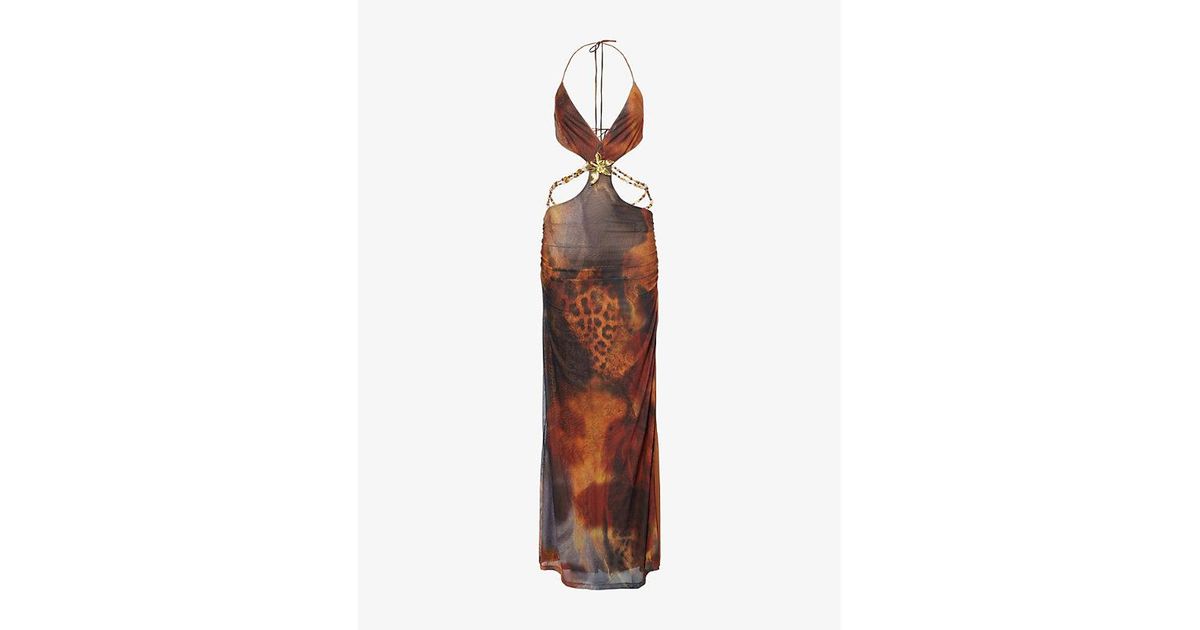 vida backless maxi dress in whiskey jaded london Vida in Whiskey Maxi Dress | Jaded London