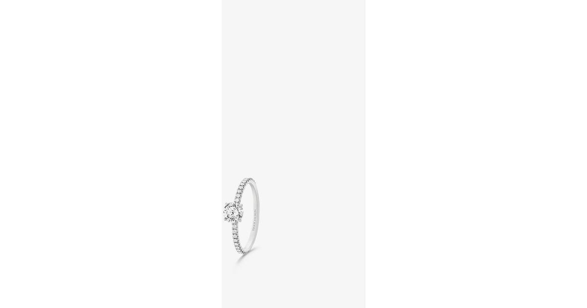 Boucheron Womens White Beloved Solitaire Diamond And Platinum Ring 54mm |  Lyst Canada