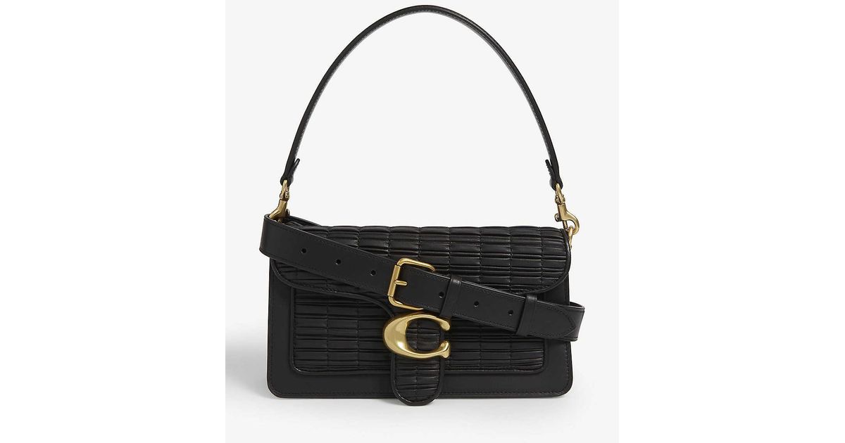 coach tabby pleated leather shoulder bag