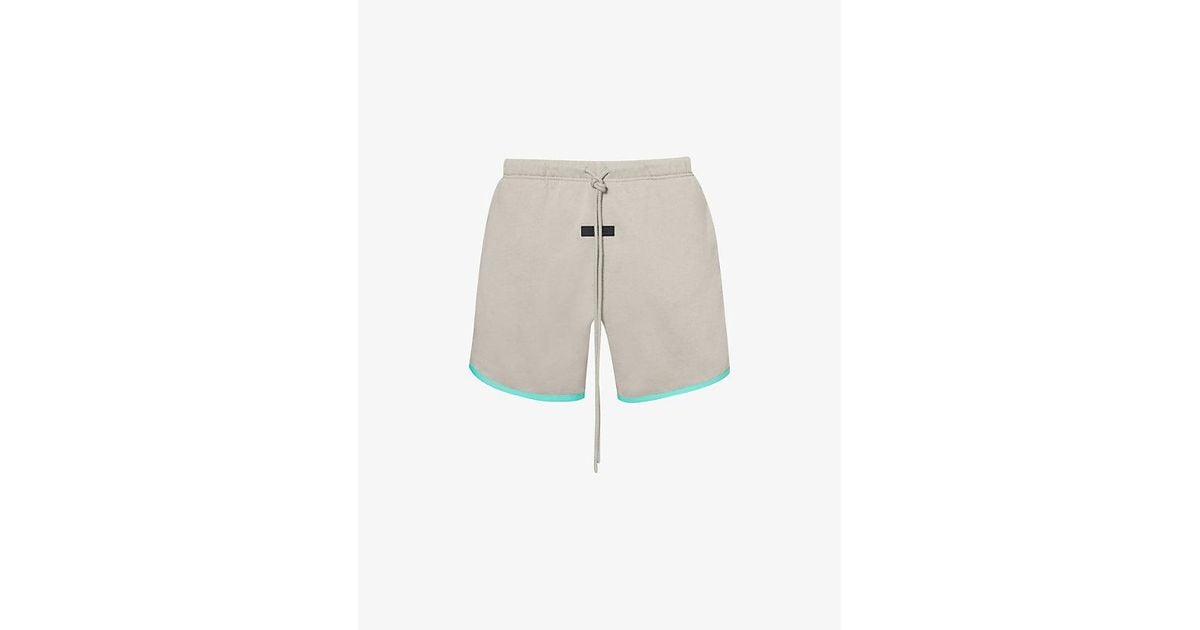 Fear of God ESSENTIALS Essentials Brand-patch Cotton-blend Shorts in  Natural for Men | Lyst