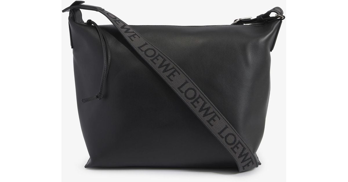 Loewe Cubi Leather Crossbody Bag in Black for Men Lyst UK