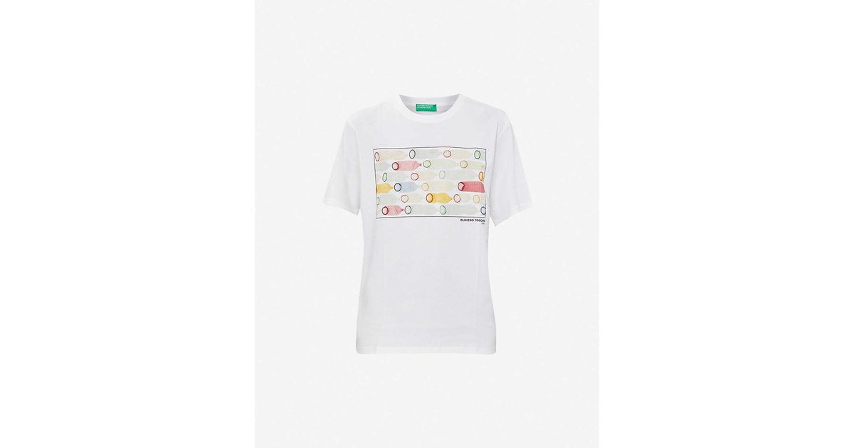 Benetton Oliviero Toscani Photographic-print Cotton-jersey T-shirt in White  for Men | Lyst