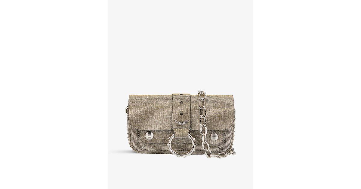 Zadig & Voltaire Kate Woven Crossbody Bag in Gray Lyst