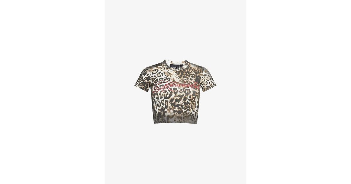 Ksubi X Mowalola Cheetah Baby Tee Cotton-Jersey T-Shirt in