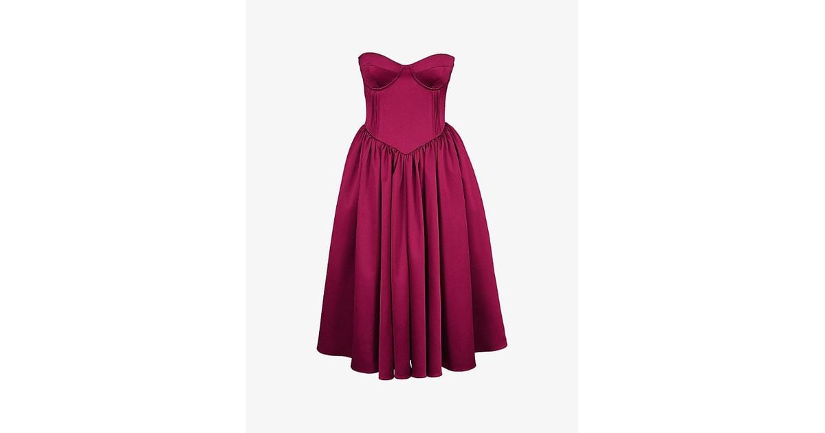 House Of Cb Coco Satin Midi Dress in Purple | Lyst House Of Cb Coco Satin Midi Dress in Purple | Lyst