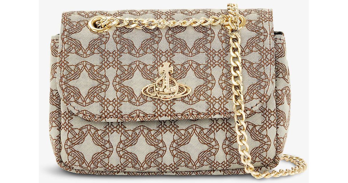 Vivienne Westwood Orbprint Woven Crossbody Bag in Brown Lyst Canada