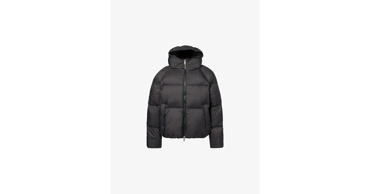 Cole Buxton Camouflage-Pattern Hooded Shell-Down Jacket in Black for ...