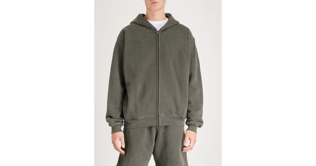 Yeezy Season 6 Oversized Zip-up Cotton-jersey Hoody for Men
