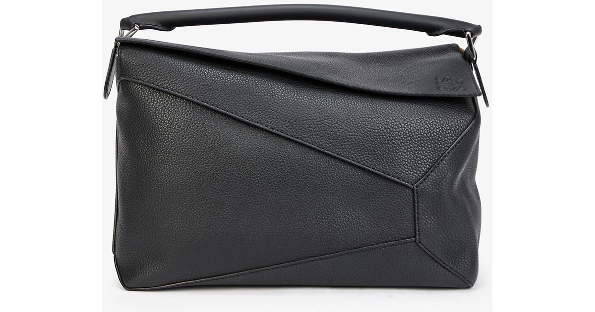 Loewe Puzzle Edge Large Leather Crossbody Bag in Black for Men Lyst