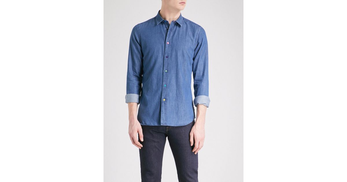 Multi-coloured Trim Denim Shirt 