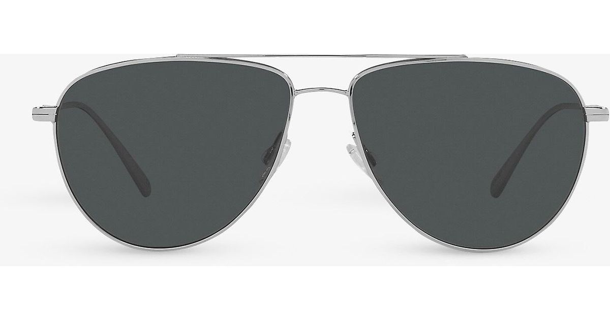 Oliver Peoples Ov1301s Disoriano Teardrop Metal Sunglasses in Silver