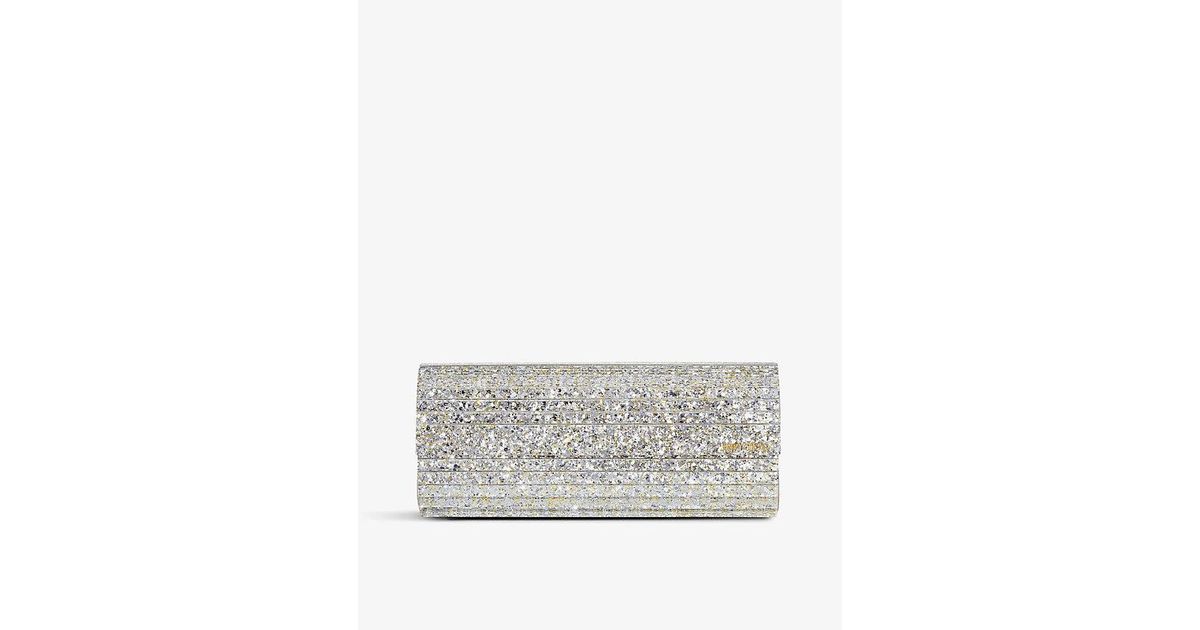 Jimmy Choo Sweetie Glitter Acrylic Clutch in Gray Lyst