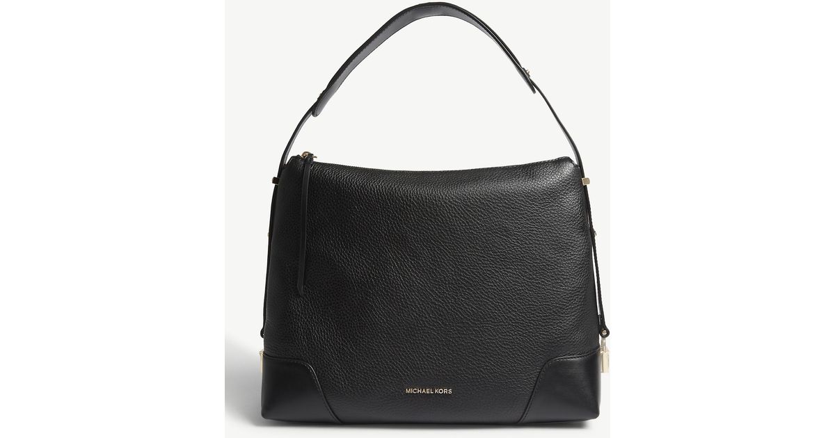 michael kors crosby large pebbled leather shoulder bag