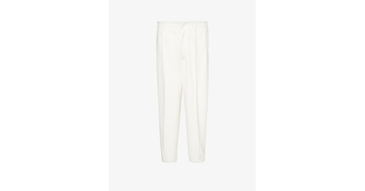 Logo Plaque Cotton Jersey Jogging Pants