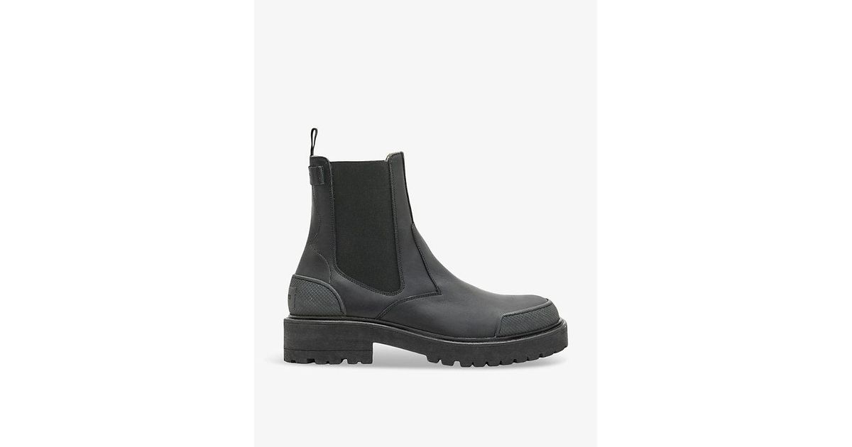 AllSaints Matrix Leather Chelsea Boots in Black for Men | Lyst
