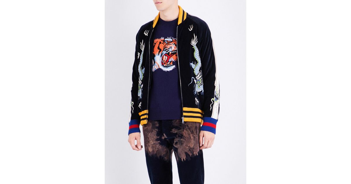 gucci velvet bomber jacket