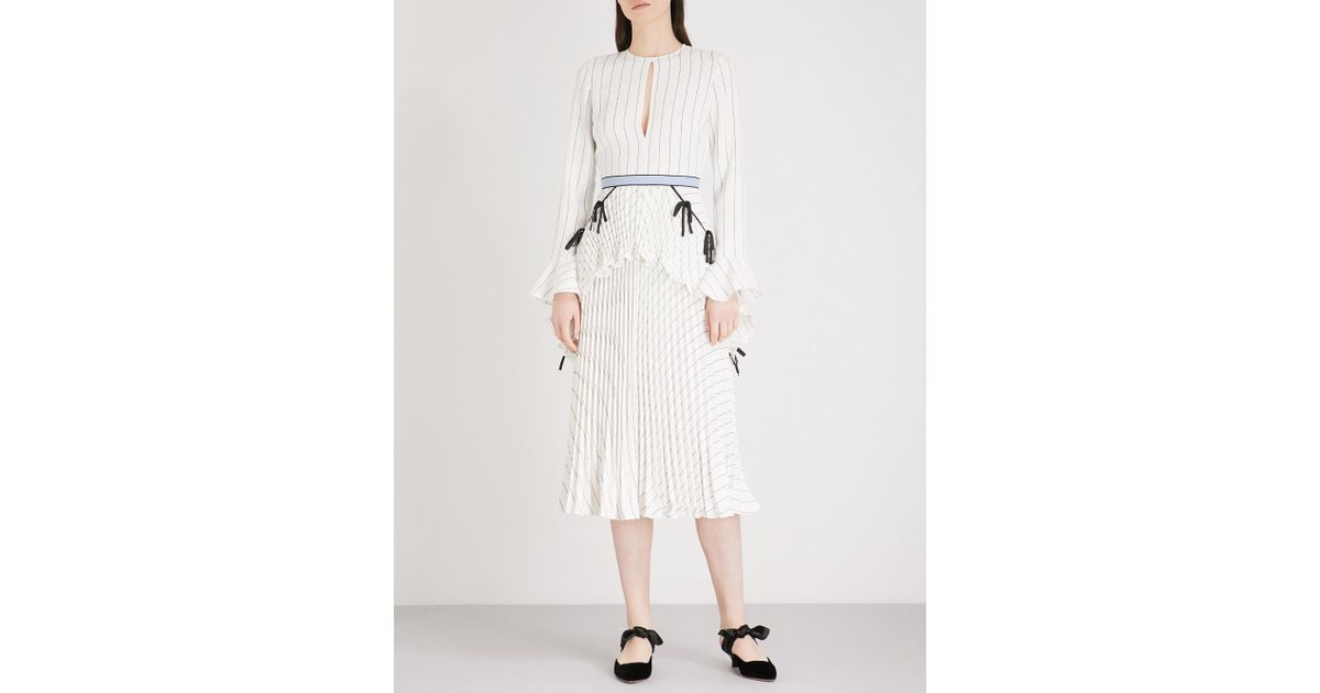 monochrome stripe dress