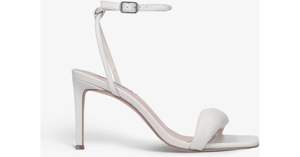 Steve Madden Entice Paddedstrap Fauxleather Sandals in Bone (White