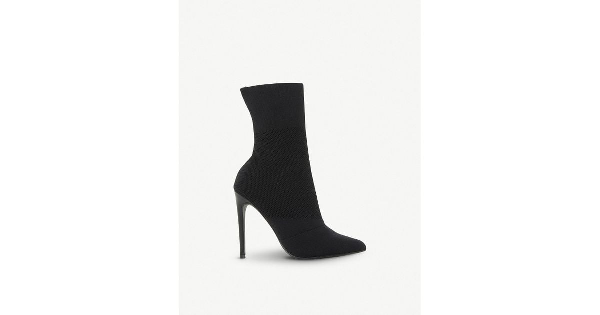 Steve Madden Denim Century Sock Boots in Black | Lyst Canada