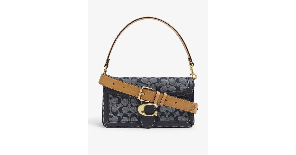 COACH Tabby Washed Denim Shoulder Bag