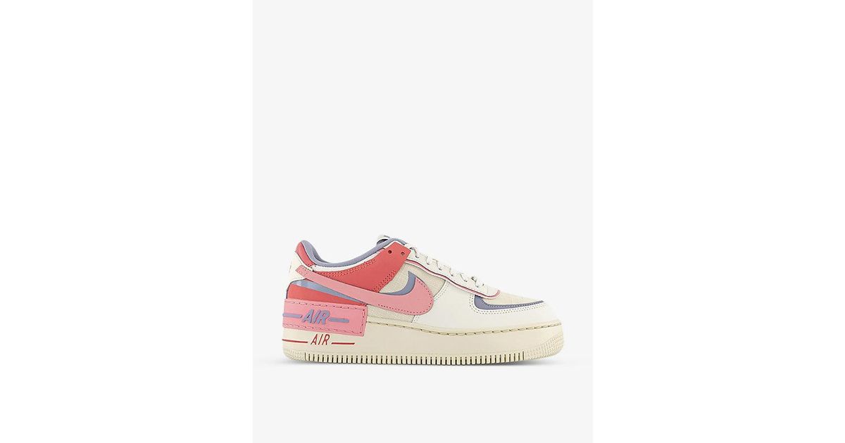 Nike Air Force 1 Shadow Leather Low-top Trainers in Pink | Lyst