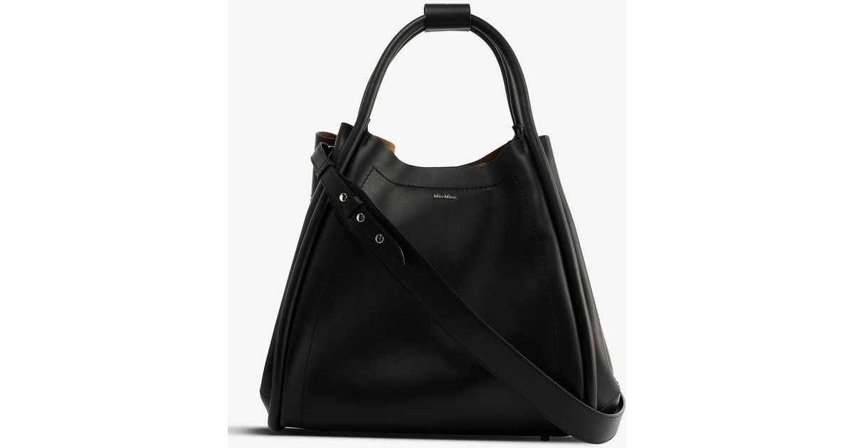 Max Mara Marin M Leather Tote Bag in Black Lyst UK