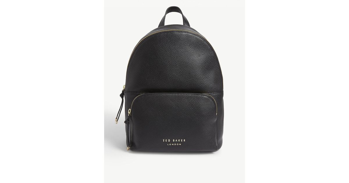 ted baker roziie leather backpack black