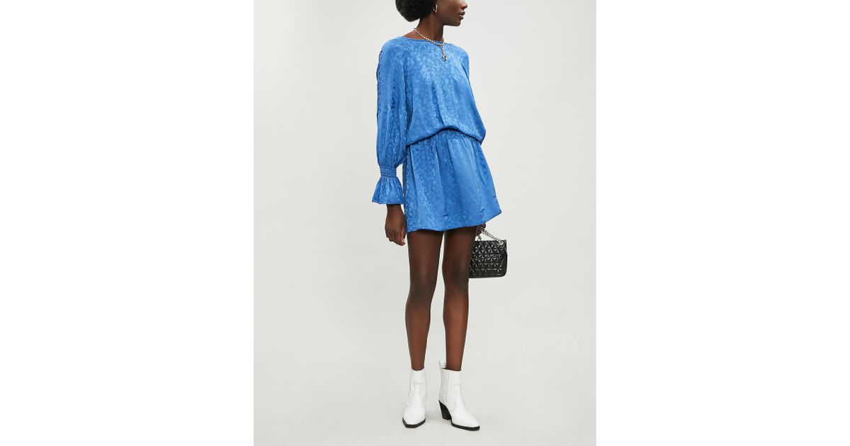 Robe Zadig & Voltaire 'Riri' En Soie - Taille L - Bleu - Occasion Très Bon état