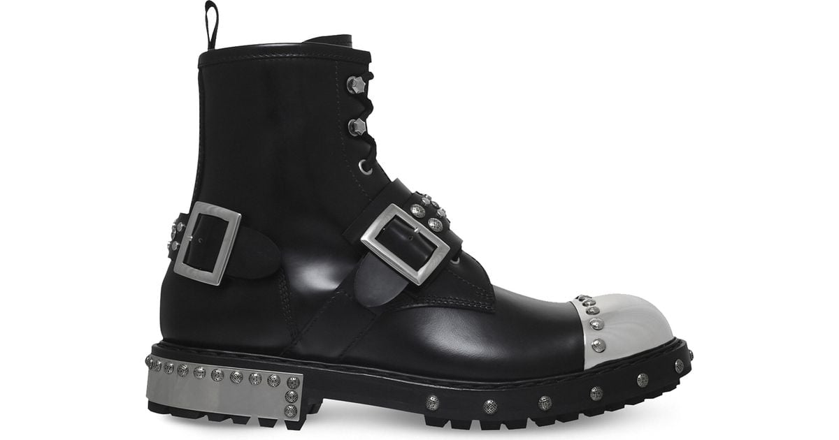 black steel cap boots