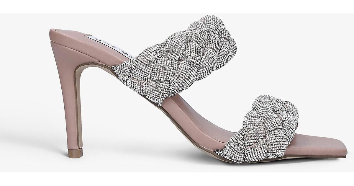 Steve Madden Synthetic Tlcr Rhinestoneencrusted Plaitedstrap Heeled