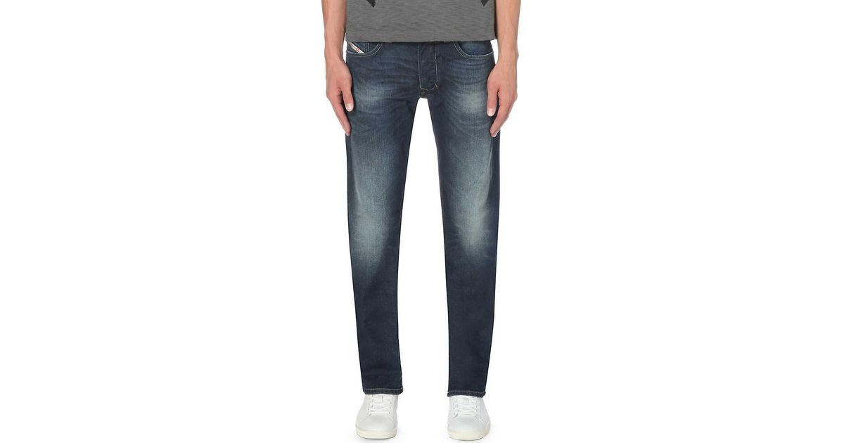 DIESEL Men s Blue Larkee 0853r Straight Jeans for Men Lyst