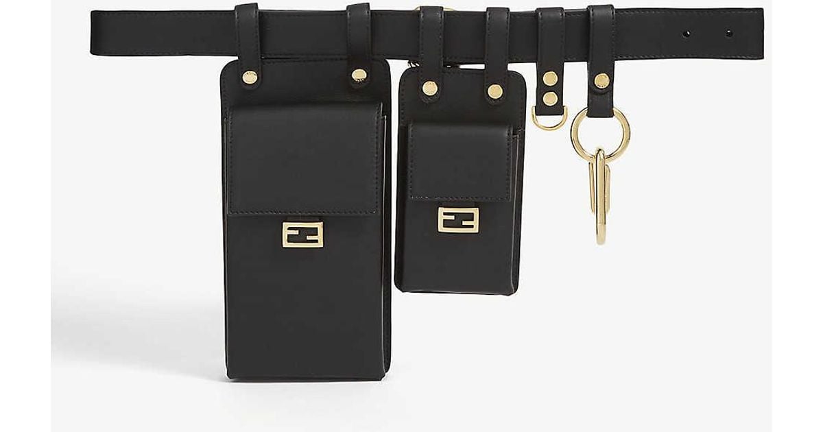 Fendi Leather Utility Belt Bag in Black | Lyst