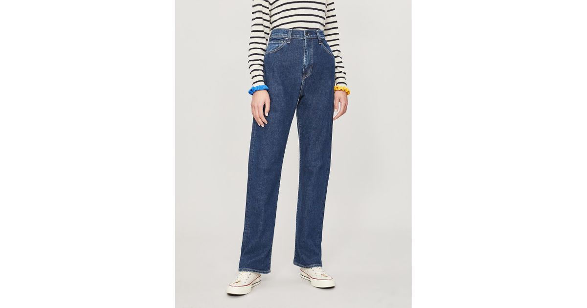 levi's 701 highrise straight jeans