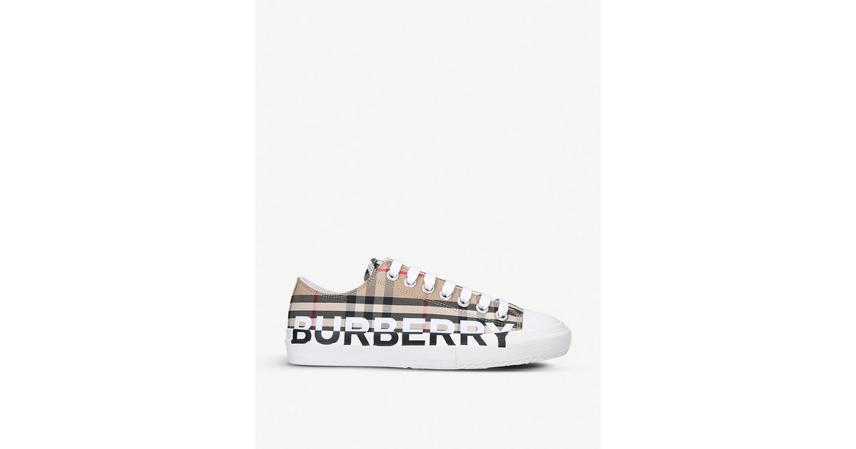 Burberry Logo-print Vintage Check Sneakers - Save 30% | Lyst