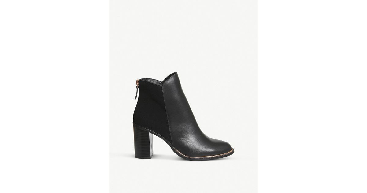 office black suede ankle boots